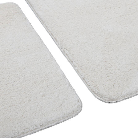 2'li Peluş Banyo Paspası Takımı – Yumuşak Kaymaz Tabanlı Klozet Takımı 60x50 - 60x100