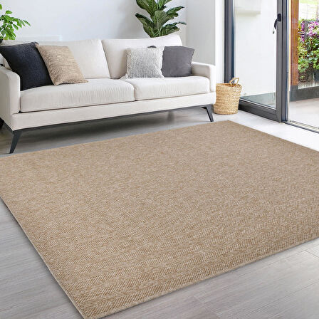 Avanos Modern Sisal Jüt Toz Vermez Yıkanabilir Balkon Bahçe Mutfak Dokuma Halı Kilim