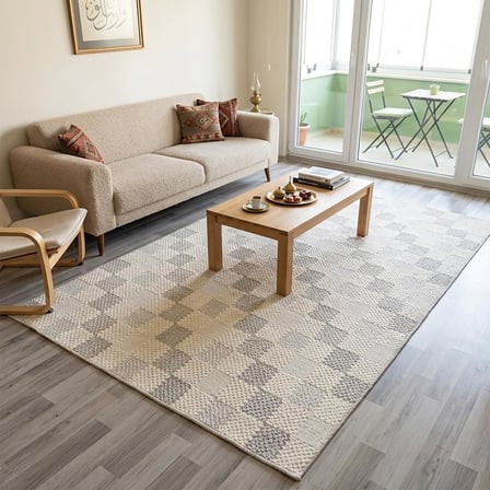 Nature Pamuk 30° Yıkanabilir Halı Modern Kilim Oturma Odası Salon Mutfak Balkon Yolluk Halısı C116B