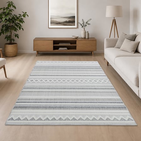 Nature Pamuk 30° Yıkanabilir Halı Modern Kilim Oturma Odası Salon Mutfak Balkon Yolluk Halısı C102A