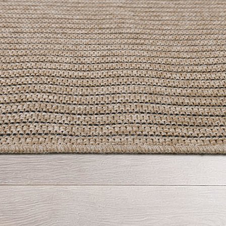 Avanos Modern Kahve Hasır Dokuma Jüt Sisal Kilim Yıkanabilir Balkon Bahçe Mutfak Halı 8042A