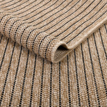 Avanos Modern Kahve Hasır Dokuma Jüt Sisal Kilim Yıkanabilir Balkon Bahçe Mutfak Halı 8042A
