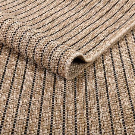Avanos Modern Kahve Hasır Dokuma Jüt Sisal Kilim Yıkanabilir Balkon Bahçe Mutfak Halı 8042A