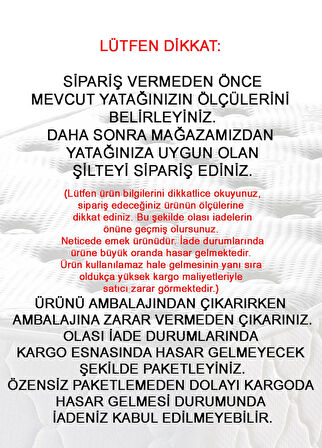 Visco Şilte 120x200  Visko Ped Yatak Şiltesi Pedi Topper 9+-1cm