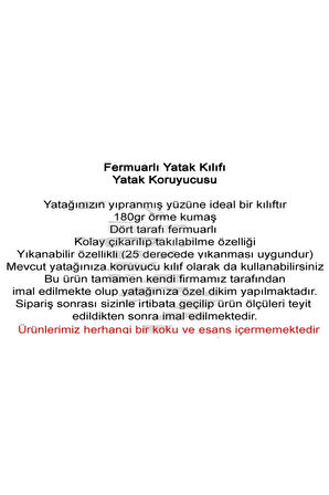 Kılıf Nano 150x200 Yatak Kılıfı Koruyucusu Yatak Örtüsü Fermuarlı Kılıf Kapitone  Açıklamayı Okuyunuz