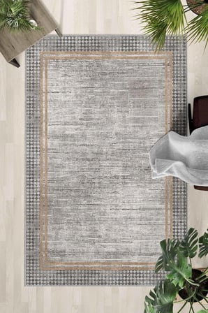 Kaymaz Taban Yıkanabilir Halı – Mutfak, Salon, Yatak Odası için Modern Dijital Baskı Halı (SLN_HALI_