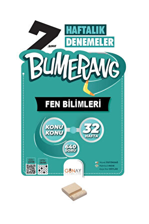 7 Sınıf Bumerang 32 Haftalık Fen Denemeleri + Telefon Standı