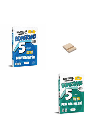 5. Sınıf Bumerang Matematik ve Fen Haftalık Denemeleri + Telefon Standı