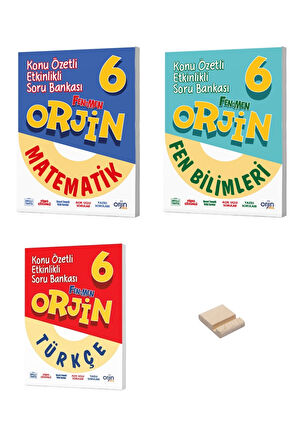 6. Sınıf Orjin Matematik Fen Bilimleri ve Türkçe Konu Özetli Soru Bankası 3lü Set