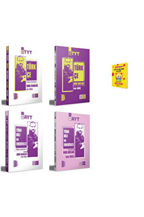 TYT-AYT Türkçe ve Edebiyat Video Çözümlü Soru Bankası ve Ders Notları 4lü Set