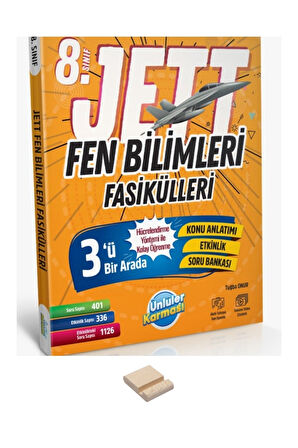 LGS 8. Sınıf Jett Fen Bilimleri Fasikülleri ve Telefon Standı