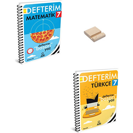 7. Sınıf Defterim Matematik ve Türkçe + Telefon Standı