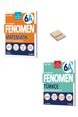 6. Sınıf A Serisi Matematik ve Türkçe Soru Bankası + Telefon Standı
