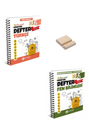 6. Sınıf Öğreten Defter Türkçe ve Fen Bilimleri + Telefon Standı