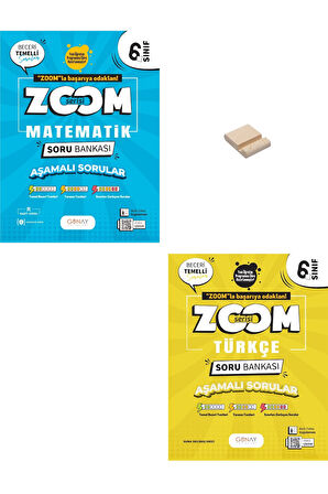 6. Sınıf Zoom Matematik ve Türkçe Soru Bankası + Telefon Standı