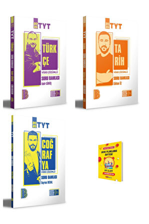 TYT Türkçe Tarih ve Coğrafya Video Çözümlü Soru Bankası 3lü Set