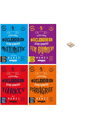 5. Sınıf Güçlendiren Matematik Fen Bilimleri Türkçe ve Paragraf Soru Bankası 4lü Set