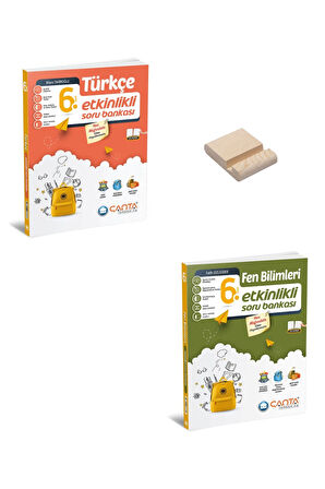6. Sınıf Türkçe ve Fen Bilimleri Etkinlikli Soru Bankası + Telefon Standı