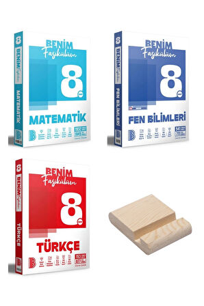 LGS 8. Sınıf Matematik Fen Bilimleri ve Türkçe Benim Fasikülüm 3lü Set + Telefon Standı