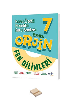 7. Sınıf Orjin Konu Özetli Etkinlikli Fen Bilimleri Soru Bankası ve Telefon Standı