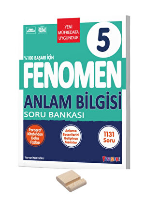 5. Sınıf Anlam Bilgisi Soru Bankası ve Telefon Tutucu