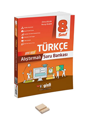 LGS 8. Sınıf Alıştırmalı Türkçe Soru Bankası ve Telefon Standı