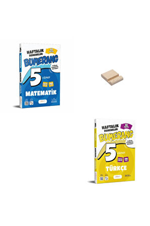5. Sınıf Bumerang Matematik ve Türkçe Haftalık Denemeleri + Telefon Standı