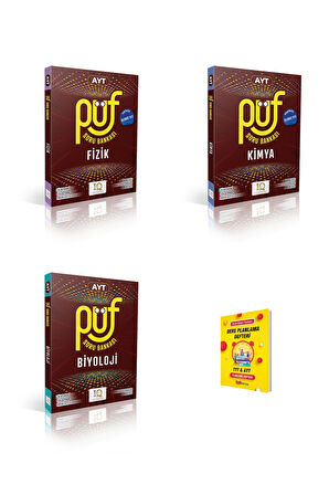 AYT Püf Fizik Kimya ve Biyoloji Soru Bankası 3lü Set