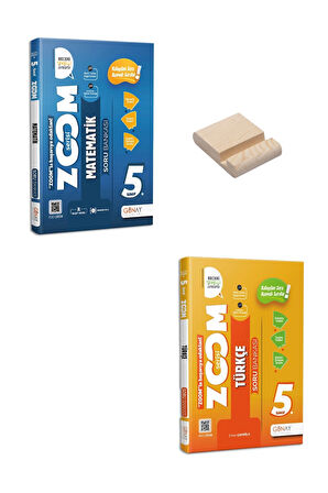 5. Sınıf Zoom Matematik ve Türkçe Soru Bankası + Telefon Standı