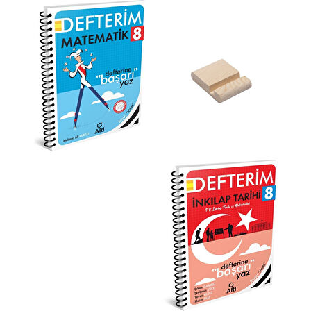 Lgs 8. Sınıf Defterim Matematik ve Inkılap Tarihi + Telefon Standı