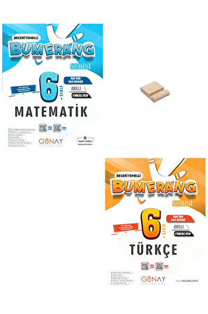 6. Sınıf Bumerang Matematik ve Türkçe Etkinlikli Soru Bankası + Telefon Standı