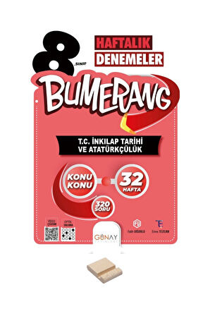 LGS 8. Sınıf Bumerang 32 Haftalık İnkılap Tarihi Denemeleri ve Telefon Standı