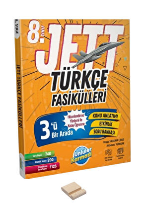 LGS 8. Sınıf Jett Türkçe Fasikülleri ve Telefon Standı