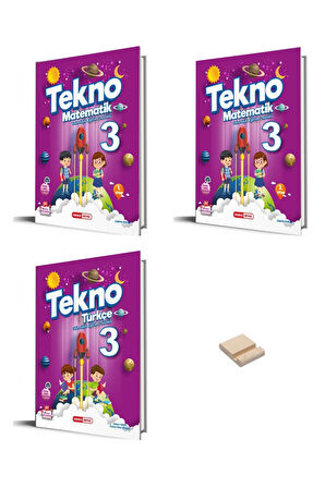 3. Sınıf Tekno Matematik 1 - 2 Türkçe 3lü Set ve Telefon Tutucu