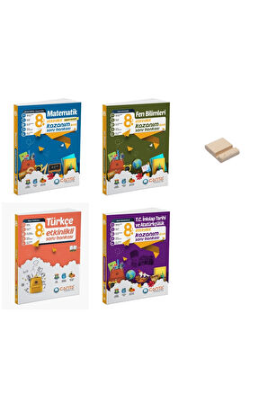 LGS 8. Sınıf Matematik Fen Bilimleri Türkçe ve İnkılap Etkinlikli Soru Bankası 4lü Set