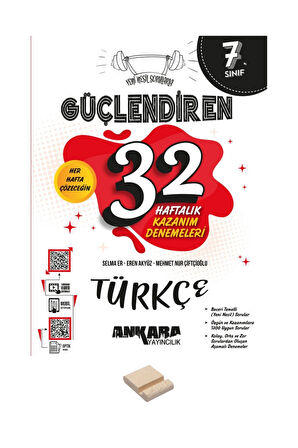 7. Sınıf Güçlendiren 32 Haftalık Türkçe Kazanım Denemeleri ve Telefon Standı