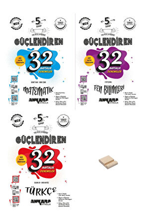 5. Sınıf Güçlendiren Matematik Fen Bilimleri ve Türkçe Denemeleri 3lü Set
