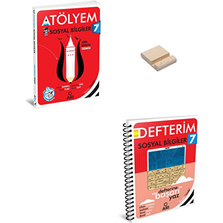 7. Sınıf Sosyal Bilgiler Atölyem ve Defterim + Telefon Standı