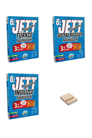 6. Sınıf JETT Türkçe Sosyal Bilgiler ve İngilizce Fasikülleri 3lü Set