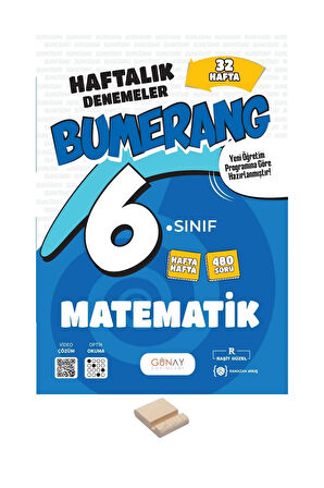 6. Sınıf Bumerang 32 Haftalık Matematik Denemeleri+ Telefon Standı