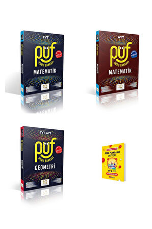AYT Püf Matematik TYT Matematik ve Geometri Soru Bankası 3lü Set