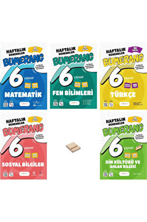 6. Sınıf Bumerang Tüm Dersler 32 Haftalık Denemeleri 5li Set + Telefon Standı