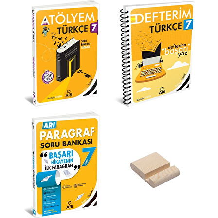 7. Sınıf Türkçe ve Paragraf Atölyem ve Defterim 3lü Set + Telefon Standı
