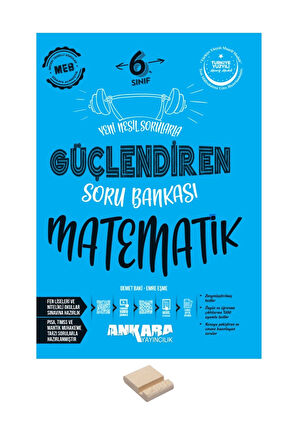 6. Sınıf Güçlendiren Matematik Soru Bankası ve Telefon Standı