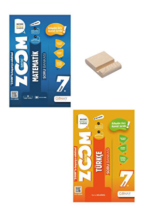 7. Sınıf Zoom Matematik ve Türkçe Soru Bankası + Telefon Standı
