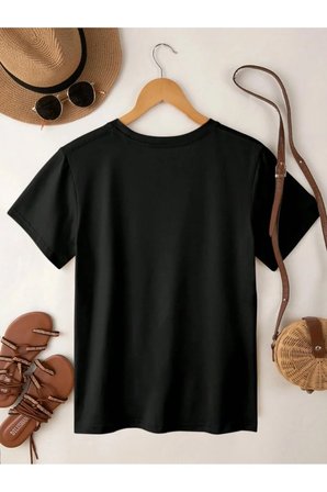 Unisex Siluet Baskılı Tasarım Tshirt