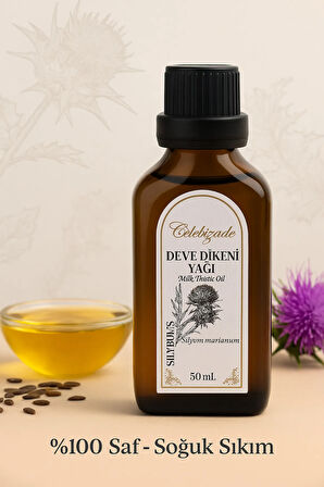 Çelebizade %100 Saf Deve Dikeni Yağı 50 ml – Yaşlanma Karşıtı Cilt Bakım Yağı