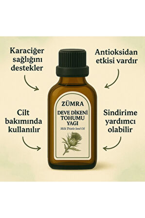 Çelebizade %100 Saf Deve Dikeni Yağı 50 ml – Yaşlanma Karşıtı Cilt Bakım Yağı