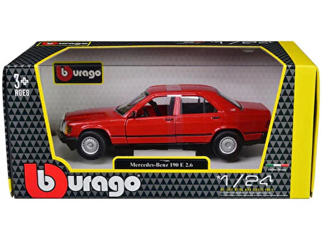 Bburago Burago 1/24 Mercedes Benz 190E 2.6 Model Araç Kırmızı 