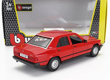 Bburago Burago 1/24 Mercedes Benz 190E 2.6 Model Araç Kırmızı 